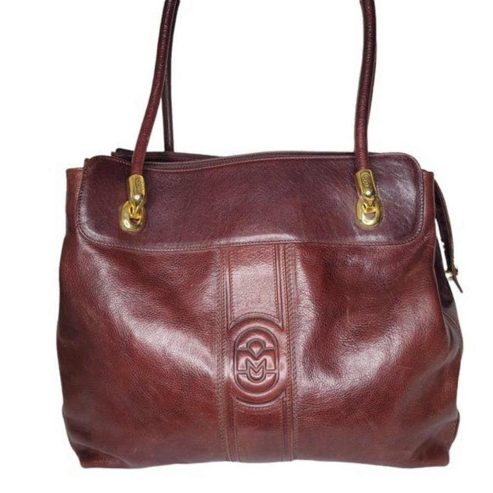 MARINO ORLANDI Luxury Italian Leather Masterpiece Brown Tote Bag - Picture 7 of 13
